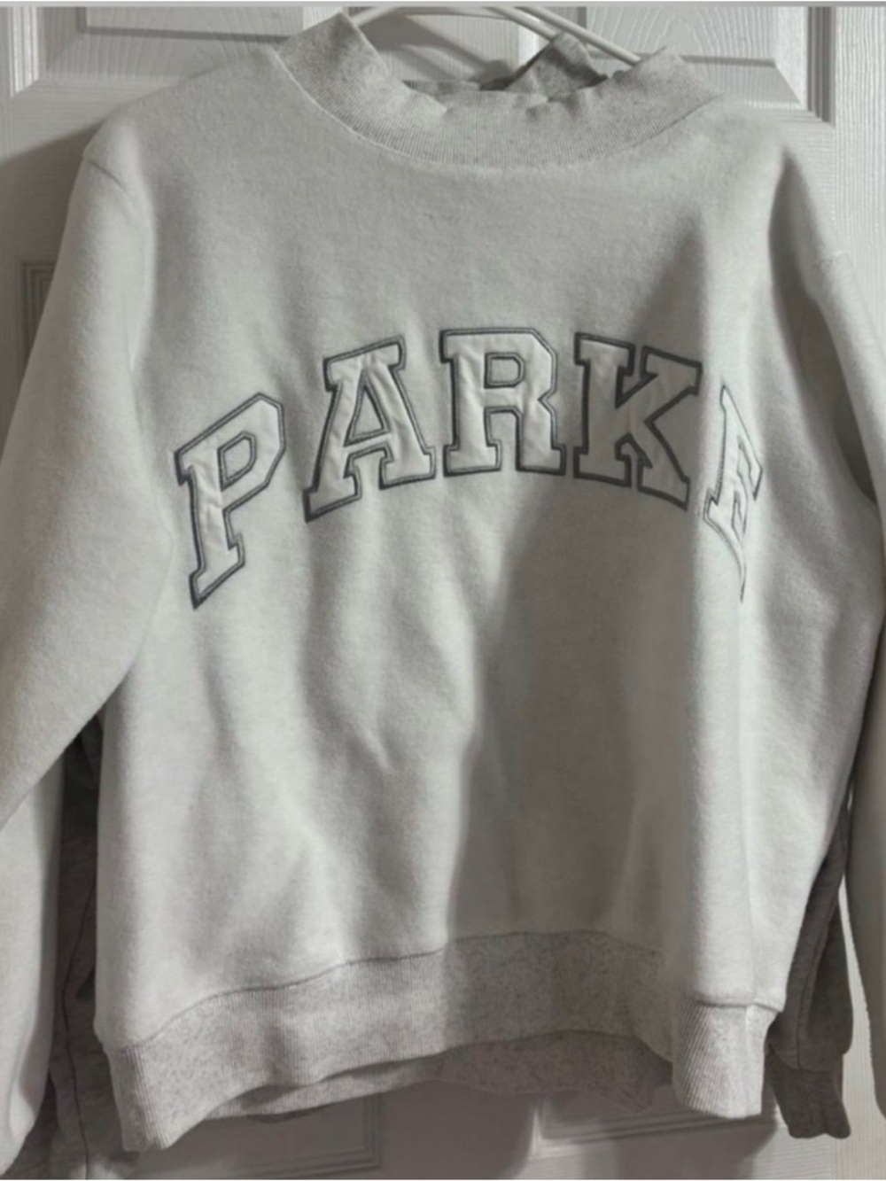 Parke Women's White Crewneck Sweatshirt